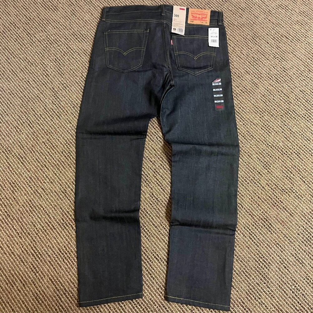 NWT Levi's 508 Regular Taper Fit Men's Dark Jeans 34x30